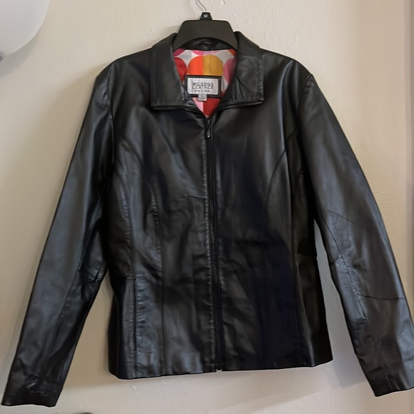 WILSON LEATHER MAXIMA,BLACK JACKET!,size L - Picture 3 of 16